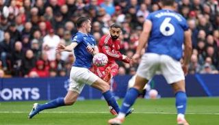 محمد صلاح في مباراة ليفربول وإيفرتون