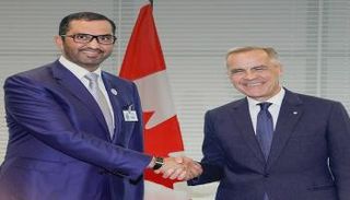 سلطان الجابر مع رئيس وزراء كندا