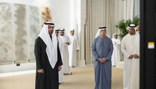 الشيخ محمد بن زايد آل نهيان رئيس دولة الإمارات خلال الإعلان عن المشاريع السكنية