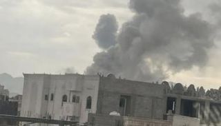 لقطة شاشة من فيديو متداول للغارات