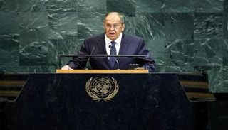 وزير الخارجية الروسي سيرغي لافروف بالأمم المتحدة
