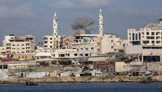 جانب من القصف الإسرائيلي على غزة