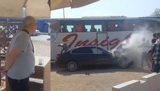 تفاصيل حريق سيارة أحمد شوبير في مصر