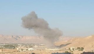 جانب من الغارات على سيئون اليمنية