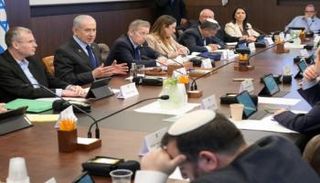 جانب من جلسة الحكومة الإسرائيلية