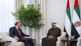 الشيخ محمد بن زايد آل نهيان يستقبل مسعد بولس