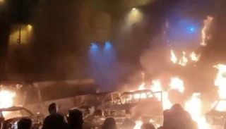 لقطة شاشة من فيديو لاحتجاجات إيران