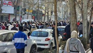 جانب من الاحتجاجات في إيران