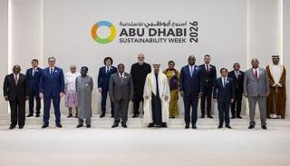 الشيخ محمد بن زايد آل نهيان رئيس دولة الإمارات خلال الافتتاح الرسمي لأسبوع أبوظبي للاستدامة