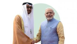 الشيخ محمد بن زايد آل نهيان رئيس دولة الإمارات ورئيس وزراء الهند