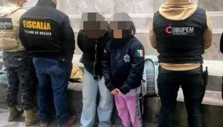 الطفلتان بعد العثور عليهما 