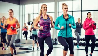 نساء في صالة رياضية