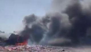 جانب من انفجار السيارة المفخخة