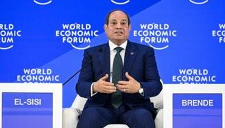 الرئيس المصري عبدالفتاح السيسي خلال مشاركته في منتدى دافوس - أ.ف.ب