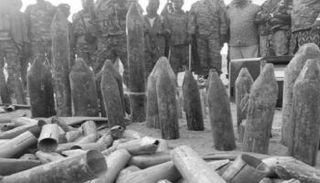 متفجرات عُثر عليها في مخبأ داعش بجبال علمسكاد (العين الإخبارية)