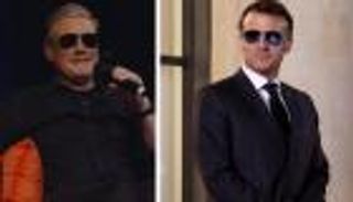 &laquo;بونجور&raquo;.. ستارمر يمازح ماكرون بنظارات شمسية