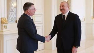 جانب من زيارة جدعون ساعر لأذربيجان ولقاء الرئيس علييف 