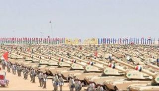 جانب من استعراض لقوات الجيش المصري