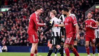 محمد صلاح من مباراة ليفربول ونيوكاسل