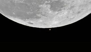 قمر الثلج يبتلع نجمة ليو اللامعة