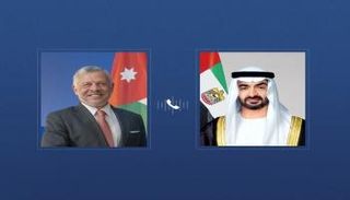 الشيخ محمد بن زايد آل نهيان رئيس دولة الإمارات والملك عبدالله الثاني بن الحسين