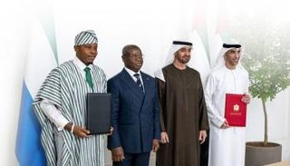 جانب من توقيع اتفاقية الشراكة بين الإمارات وسيراليون