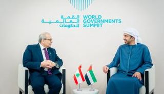 الشيخ عبدالله بن زايد آل نهيان ورئيس الحكومة اللبنانية