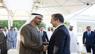 الشيخ محمد بن زايد آل نهيان رئيس دولة الإمارات ورئيس حكومة إقليم كردستان العراق