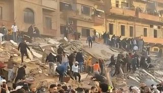 انهيار مبنى سكني في طرابلس 