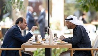 الشيخ محمد بن زايد آل نهيان والرئيس المصري