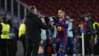 رافينيا وفليك في برشلونة