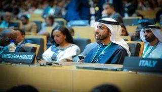جانب من مشاركة الشيخ شخبوط بن نهيان آل نهيان بالقمة