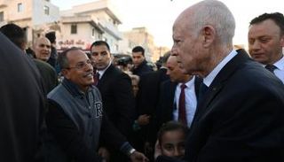الرئيس التونسي خلال الزيارة
