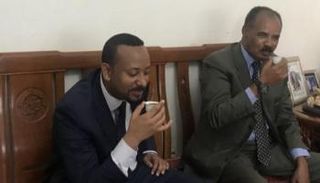 رئيس إريتريا أسياس أفورقي ورئيس وزراء إثيوبيا آبي أحمد