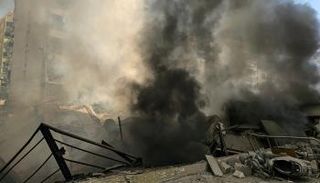 دخان يتصاعد من موقع في الضاحية الجنوبية