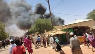 قصف سابق لسوق في السودان