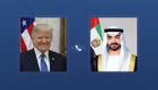 محمد بن زايد وترامب يناقشان تطورات المنطقة والاعتداءات الإيرانية السافرة 