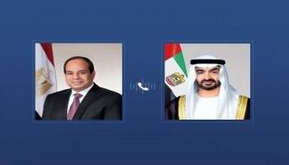 الشيخ محمد بن زايد آل نهيان رئيس دولة الإمارات والرئيس المصري