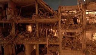 مبنى مهدم في عراد جراء صاروخ إيراني