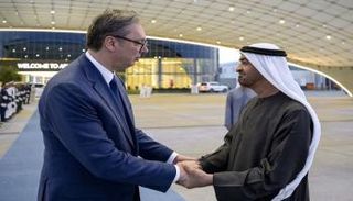 الشيخ محمد بن زايد آل نهيان رئيس دولة الإمارات مع رئيس جمهورية صربيا