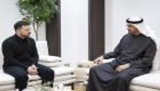 محمد بن زايد وزيلينسكي.. إدانة للعدوان الإيراني الإرهابي