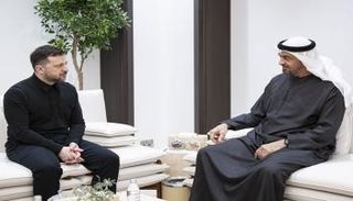 الشيخ محمد بن زايد آل نهيان رئيس دولة الإمارات والرئيس الأوكراني