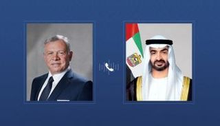 الشيخ محمد بن زايد آل نهيان رئيس دولة الإمارات والعاهل الأردني