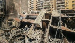 منازل مهدمة في لبنان جراء غارات إسرائيلية