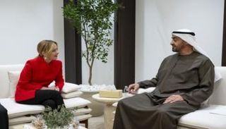 جانب من لقاء الشيخ محمد بن زايد آل نهيان وجورجيا ميلوني