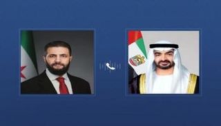 الشيخ محمد بن زايد آل نهيان رئيس دولة الإمارات والرئيس السوري أحمد الشرع