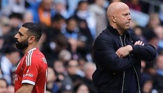 محمد صلاح وأرني سلوت في ليفربول