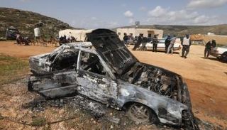 مركبة فلسطينية أحرقها مستوطنون بالضفة