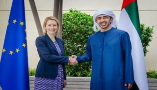 عبدالله بن زايد آل نهيان، والممثلة العليا للاتحاد الأوروبي للشؤون الخارجية 