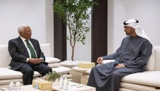 جانب من لقاء الشيخ محمد بن زايد آل نهيان ورئيس المجلس الأوروبي